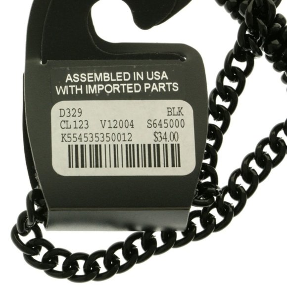 Catherines long black knotted tassel necklace - Picture 3 of 4